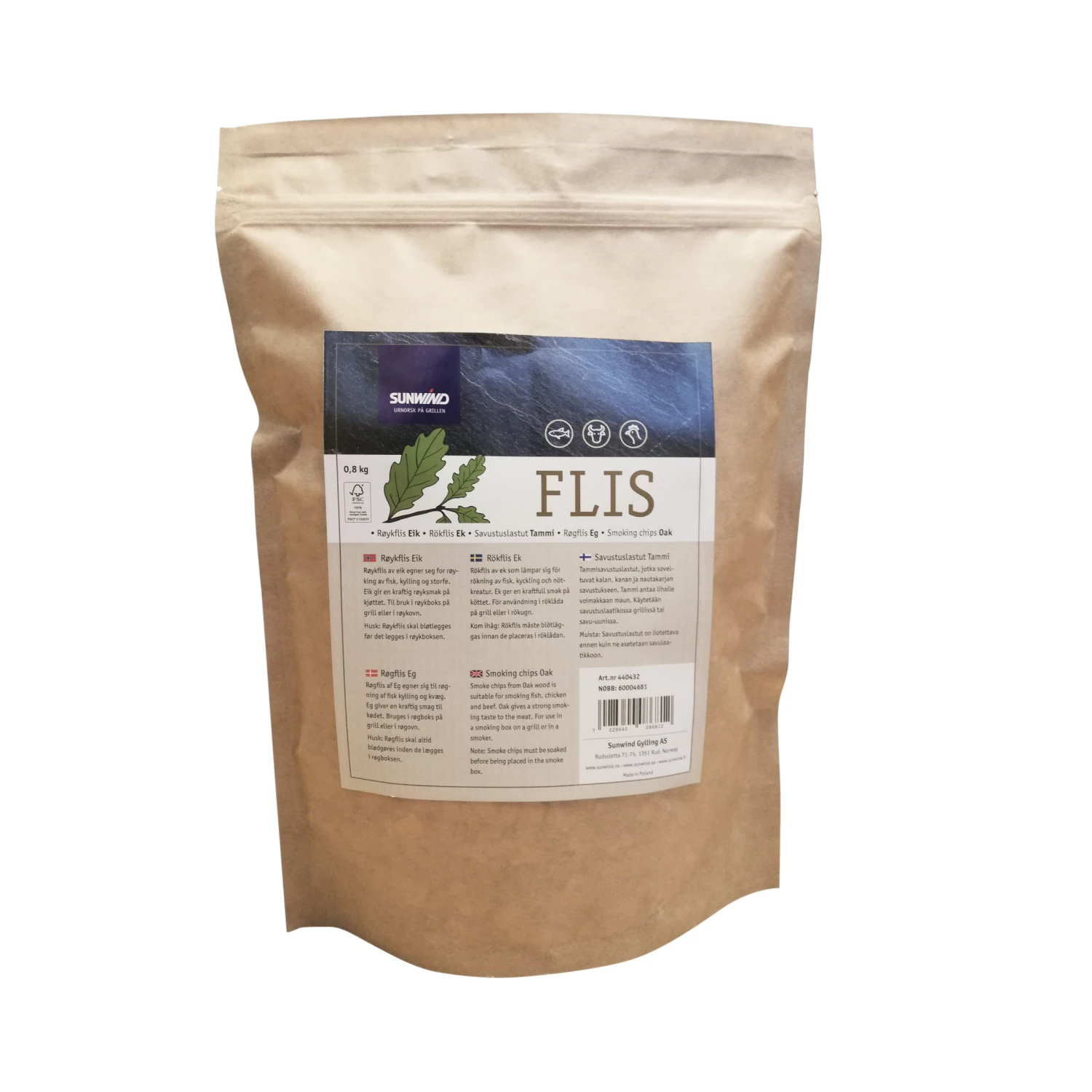 Røykflis Flis Eik 3 Røykflis Flis Eik