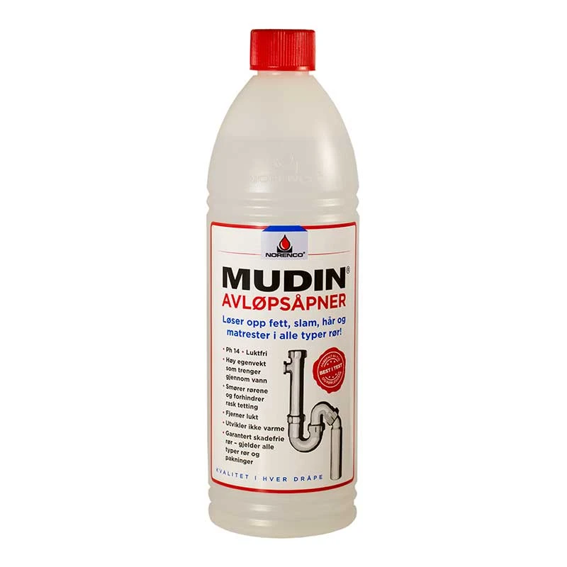 Avløpsåpner Mudin 1 Ltr 3 Avløpsåpner Mudin 1 Ltr
