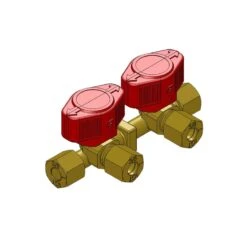 Stengeventil 2 Uttak 3/8''