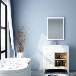 Speil Til Aurora Baderom, Hvit