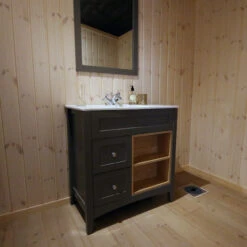 Speil Til Aurora Baderom, Antrasitt -VarmeKraft Butikk 610095 1