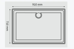 Dusjkabinett Jasmine - 90 X 70 X 195 Cm H -VarmeKraft Butikk 671620 dusjkar 9012 70x90 90x70
