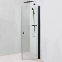 Dusjdør Ariel Black 80 X 190
