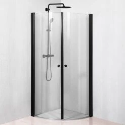 Dusjdører Ariel Black 90 X 190, 2 Stk